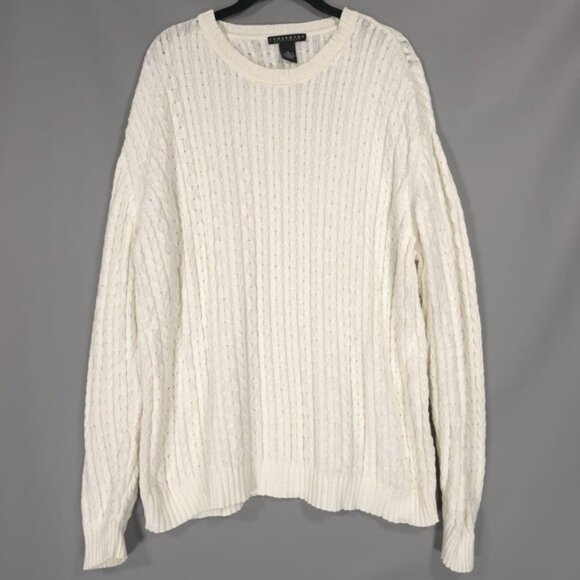 Consensus Sportwear Sweater XL UNITED KINGDOM🇬🇧MADE Men's Cable Knit Cotton - Picture 1 of 9
